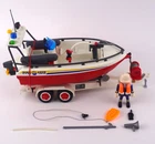 Playmobil 4823 Fire Boat With Trailer 100% Complete Partial Box Used. Price: $70.00.