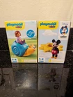 New Playmobil 1,2,3 & Disney Mickey's Spinning Sun With Rattle Girl On Snail. Price: $13.19.