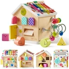 Tiny Land 9-IN-1 Wooden Activity Cube, Montessori Baby Small, Rainbow New. Price: $76.36.