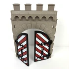 Vtg Playmobil Medieval Castle Gate Red White Stripe Wall Battlements 3667 Used. Price: $14.00.