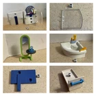 Playmobil Wall 2 Attach Sink Toilet Green Mirror Perfume Changing Table Drawer Used. Price: $5.00.