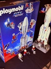 #6195 & #6196 Retired Playmobil Mission Geo Space Shuttle, Rocket, Launchpad Used. Price: $149.99.