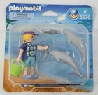 *B7) 2008 Playmobil Dolphin Swimmer Trainer 5876 Toy Set New. Price: $24.99.