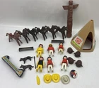 Vintage Playmobil 3483 Indian Native American Village Parts Figures Extra Horses Used. Price: $15.95.