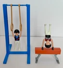 Playmobil Sports & Action Lot Of Gymnastics Sets 5189/5192 Rings Pommel Horse Used. Price: $24.99.