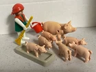 Playmobil 3566 Farmer Feeding Pigs 1981 Piglets Used. Price: $18.00.
