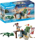 Playmobil Starter Pack 71473 Pirate With Alligator Figure Ages 4+ New Open Box Used. Price: $28.00.