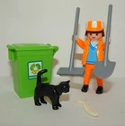 Playmobil City Service #3196 Sanitation Man Set Complete Used. Price: $11.00.