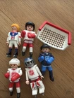 Playmobil Nhl Hockey Players Lot Of 5 Action Figures And Net Goalie Used. Price: $19.99.