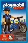 Playmobil 5735 Policeman With Bike Cop Officer Figure New Sealed In Bag. Price: $29.95.