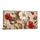 Artmyharbor Red And Brown Flowers Painting On Canvas Vintage Wall Bedroom New. Price: $101.97.