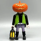 Playmobil Pumpkin Head Male Adult Figure Halloween Trick-or-treat Lantern Rare Used. Price: $16.60.