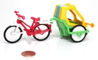 Playmobil Miniature Dollhouse Pink Bicycle Kickstand Child Baby Trailer 3068 Used. Price: $8.99.