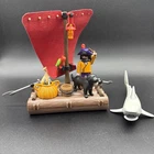 Vintage Playmobil 3736 Pirate Raft With Shark Red Sail Black Dog Replacements Used. Price: $15.99.