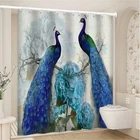 Yadshoti Peacock Shower Curtains Blue Beautiful Bird Flower Plant Watercolor Pat New. Price: $20.36.