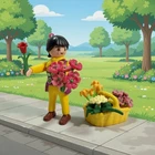 Playmobil 4597 Flower Maiden Valentine Day Gift Florist Bouquets Used. Price: $15.99.