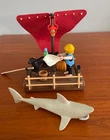 Vintage Playmobil Pirate Raft Castaway With Shark #3736 Complete No Box Used. Price: $34.00.