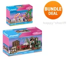 Playmobil Two Dollhouse Sets 70894 Dining Room And 70896 Garden Terrace New Box. Price: $119.00.