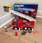 Playmobil 3182 Rescue Ladder Fire Truck Complete With Box Used. Price: $39.99.
