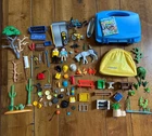 Vintage Playmobil Lot Sports & Action, Camping, Animals, Weapons, Firefighter Used. Price: $50.00.