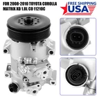 Premium Compressor For Toyota Corolla 2009-2010 1.8L Fast Cooling 6SEU14C 12V New. Price: $118.99.