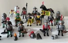 Playmobil Knights Figures From Assault & Siege Tower -2 Horses, 12 Used. Price: $75.00.