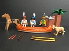 Playmobil 3875 Native American Indian Tracker Canoe 1996 W/ Extra Pieces Used. Price: $39.95.