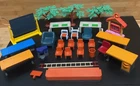 Vintage Playmobil Desks, Chairs, Trees, Tables, Schoolhouse & Random Parts. Used. Price: $25.00.