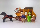 Playmobil Western Express Stagecoach 3803 Incomplete But With Extras! Used. Price: $42.00.