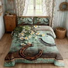 Castle Fairy Rustic Farmhouse Bedding Set Full Size Horseshoe Western Cowboys New. Price: $75.74.
