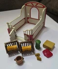 Playmobil Shire Horse With Groomer And Stable (set #5108) Used. Price: $15.99.