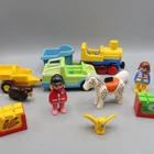Vintage Playmobil 123 Horse Child Carrots Tractor Train Farm Animal Sheep Lot Used. Price: $19.00.