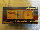 Playmobil System 4122 Colorado Warehousing Co. Yellow Freight Boxcar 1987 Used. Price: $150.00.