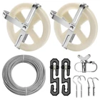 Zhaoyao Clothes Line Outdoors Kit With 150.9FT Wire Rope Feet, White New. Price: $49.30.