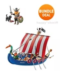 Playmobil Asterix Theme Set 71888 Pirate Ship And 71755 Viking New No Box. Price: $129.00.