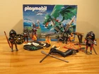 Playmobil Knights #6003 Dragon Incomplete + Samurai Figures Weapons Used. Price: $33.00.