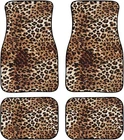 Brown Leopard Print Floor Mats For Cars Universal Abstract Cheetah Pattern Wild New. Price: $63.23.