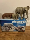 Playmobil Mother, Baby Elephant & Hippo Large Small Safari Circus Used. Price: $29.99.