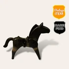 Vintage 1974 Lyra Geobra Playmobil Inch Horse Figure With Saddle. Rare! Used. Price: $9.95.