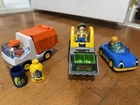 Playmobil 1 2 3 Lot Sets 9 Pieces 6774 Recycling Truck 6758 Car 6775 Excavator Used. Price: $34.99.