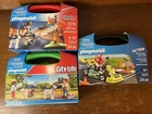 Lot Of 3 Playmobil Sets Action Go-kart Racer City Fire Rescue Life New. Price: $15.00.