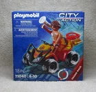 Official Brand New & Sealed Playmobil City Action Beach Patrol Quad Set #71040. Price: $19.99.
