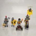 Playmobil Medieval Knights Figures Lot Black Lion Shield Horse Cannon Flag #6261 Used. Price: $29.99.
