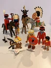 1974 Playmobil Geobra 3732 3733 Vtg Native American Buffalo Dancers Horses Used. Price: $49.99.