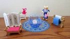 Vintage 1990S Playmobil 3031 Royal Washroom Complete W/maid, Tub, Towels, Carpet Used. Price: $12.00.