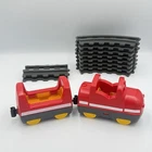 Playmobil Junior 123 Red Train Engine & Cargo W/ 10 Pc Oval Gray Track Set Used. Price: $29.99.