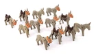 Playmobil Geobra Lot Of 12 Gray Grey Donkeys Mules Saddle Rope 1979 1988 Vtg Used. Price: $32.99.