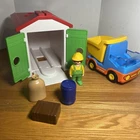 Playmobil 1-2-3 70184 Construction Truck With Garage Exc No Box Used. Price: $9.99.
