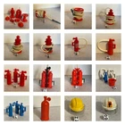 Playmobil Extinguisher Canister Rescue Fireman Hydrate Spool Helmets Rare Used. Price: $7.50.