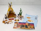 Vtg Playmobil 3871 Western Indian Natives Teepee - 100% Complete Used. Price: $43.99.